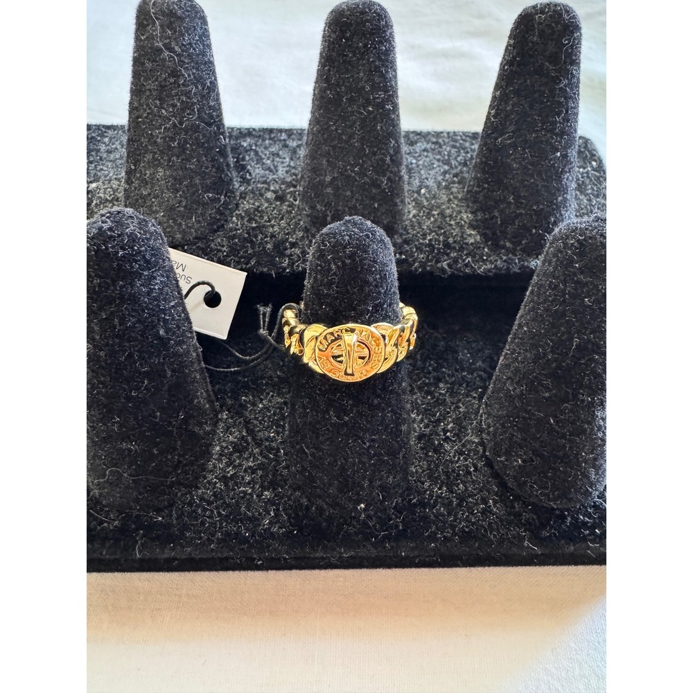 Marc by Marc Jacobs Statement 4 Ring Bundle Robot Zebra Logo Chain New With Tags - Picture 9 of 10